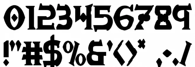 War Priest Condensed Font OTHER CHARS