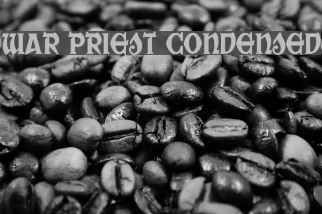 War Priest Condensed Font examples