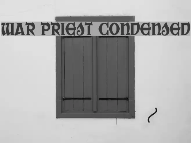 War Priest Condensed Font examples