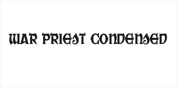 War Priest Condensed Logo
