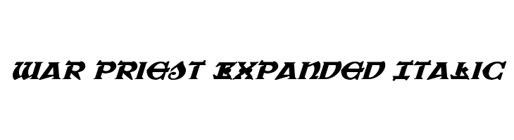 War Priest Expanded Italic Font