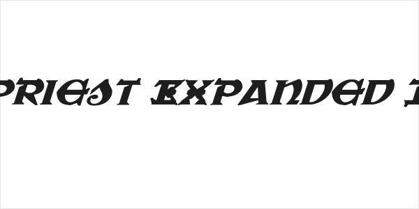 War Priest Expanded Italic Logo