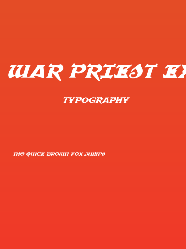 War Priest Expanded Italic Poster