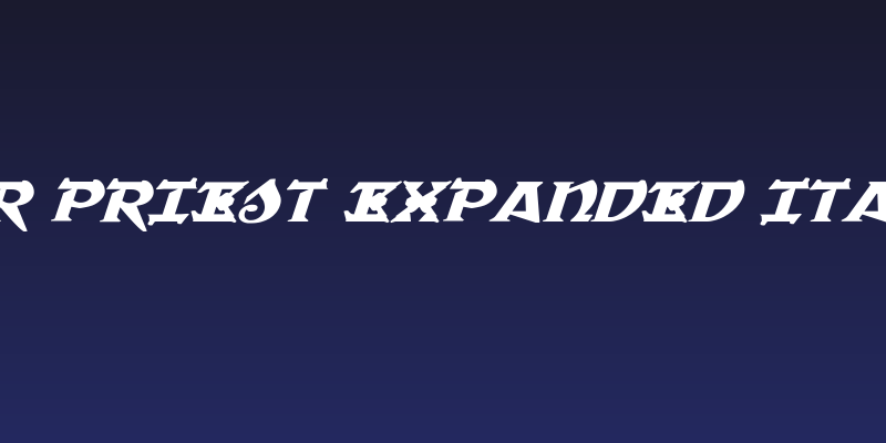 War Priest Expanded Italic Social Header