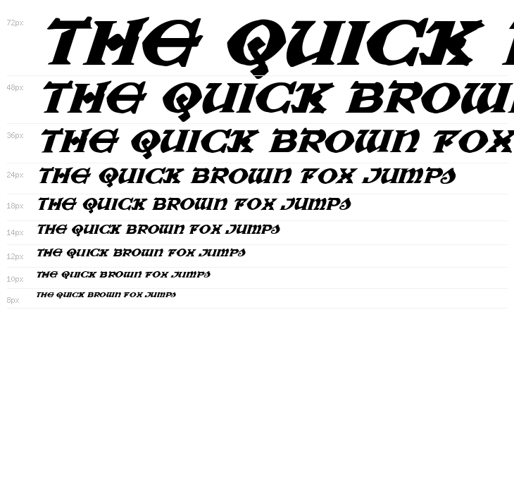 War Priest Expanded Italic Waterfall