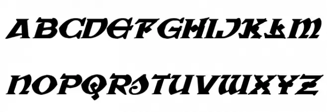 War Priest Expanded Italic フォント 小文字