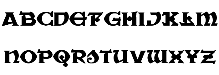 War Priest Expanded Font LOWERCASE