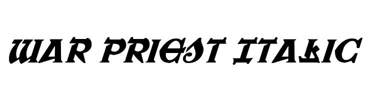 War Priest Italic  Fuentes Gratis Descargar