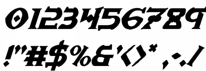 War Priest Italic Font OTHER CHARS