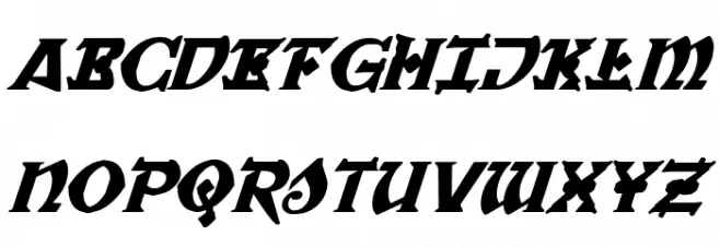 War Priest Italic Schriftart Groß