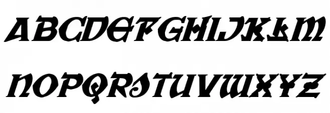 War Priest Italic फ़ॉन्ट लोअरकेस