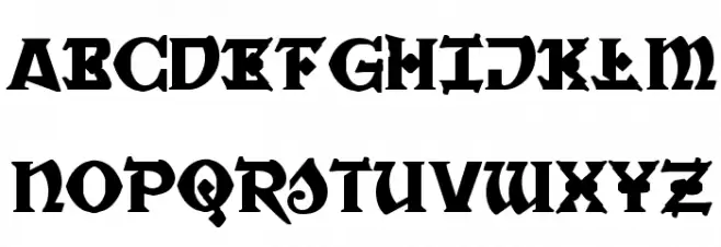 War Priest Regular フォント 大文字