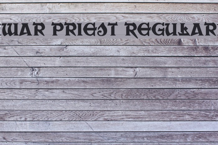 War Priest Regular Font examples