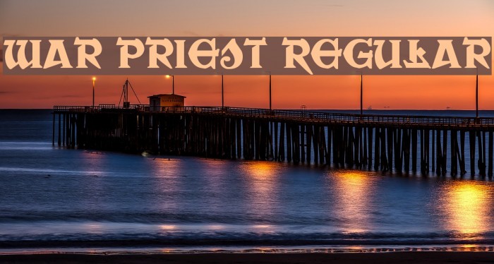 War Priest Regular Font examples