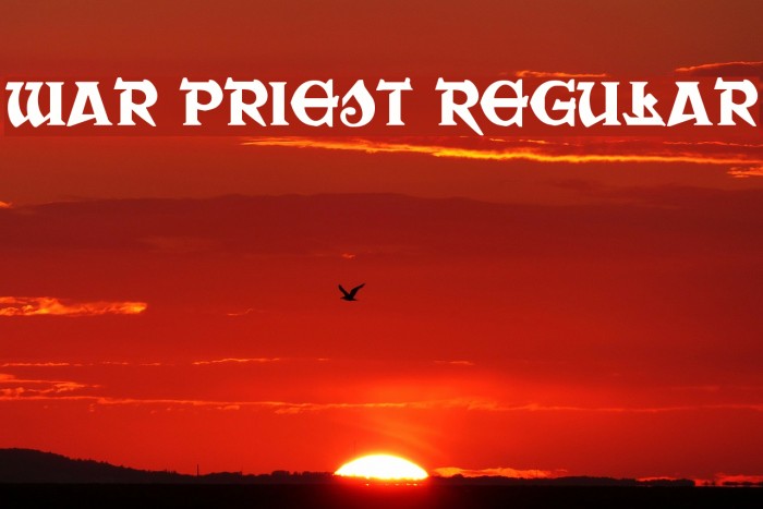 War Priest Regular Font examples