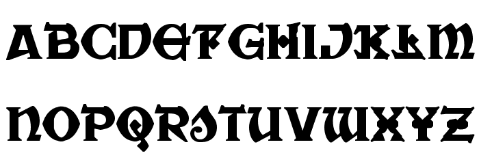 War Priest Regular Font LOWERCASE