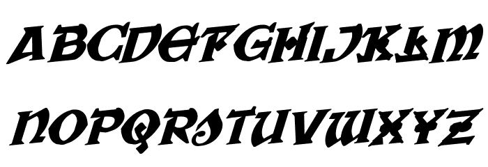 War Priest Rotalic Font LOWERCASE