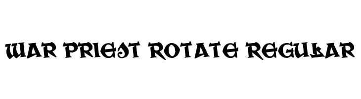 War Priest Rotate Regular Font