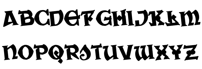 War Priest Rotate Regular Font LOWERCASE
