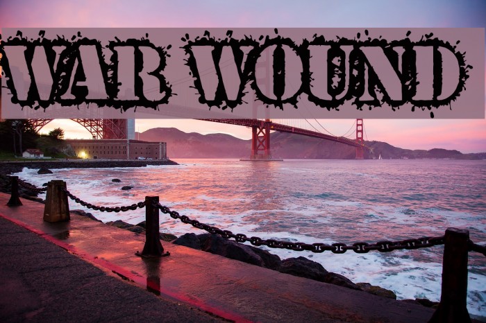 War Wound Font examples