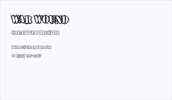 War Wound Business Card