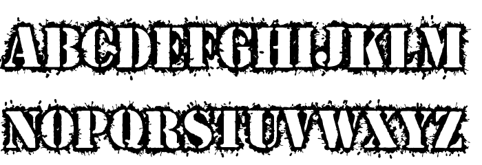 War Wound Font LOWERCASE