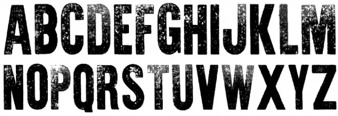 War is Over Schriftart Groß