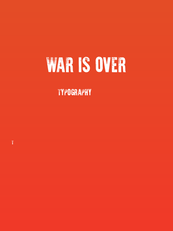 War is Over Poster