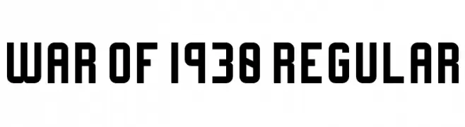 War of 1930 Regular  Descarca Fonturi Gratis