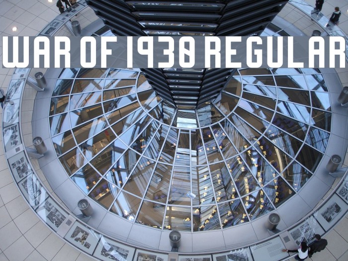 War of 1930 Regular Font examples