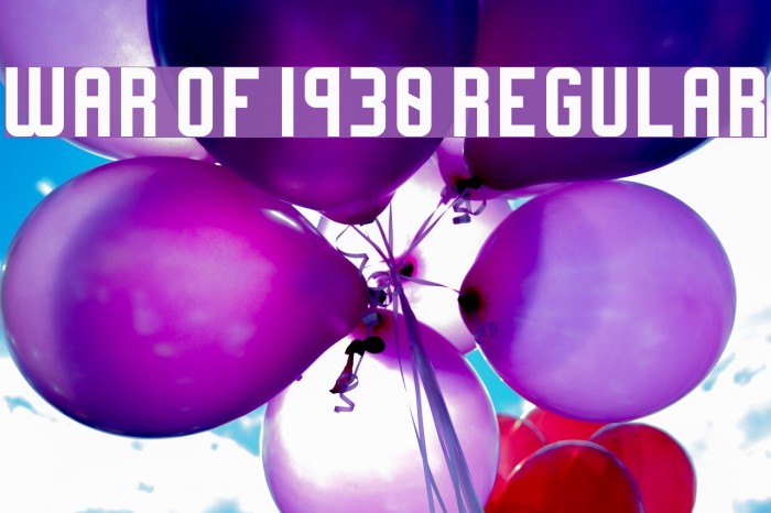 War of 1930 Regular Font examples