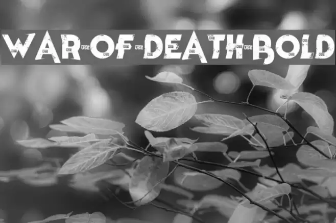 War of Death Bold Font examples