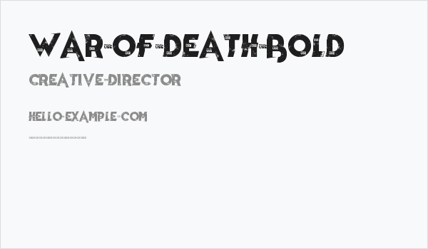 War of Death Bold Business Card