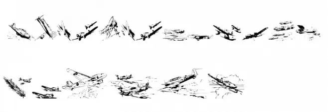 WarIIWarplanes फ़ॉन्ट लोअरकेस