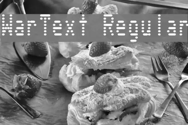 WarText Regular Font examples