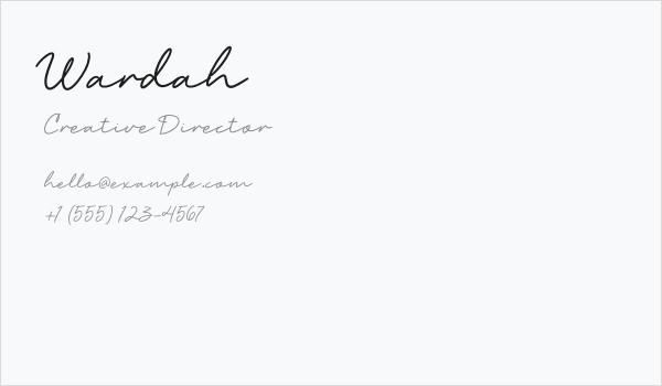 Wardah Business Card