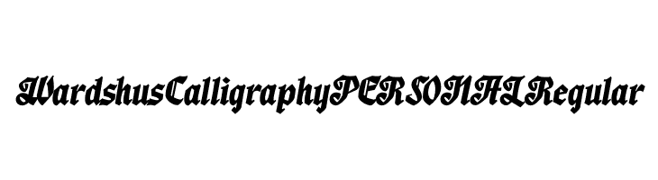 Wardshus Calligraphy PERSONAL Regular  नि: शुल्क फ़ॉन्ट्स डाउनलोड