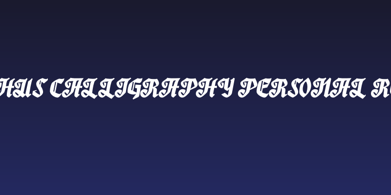 Wardshus Calligraphy PERSONAL Regular Social Header