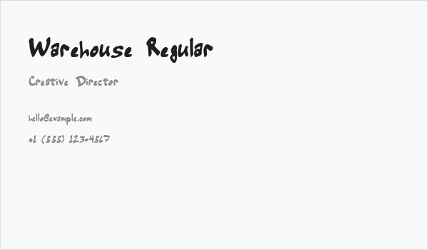 Warehouse Regular Business Card