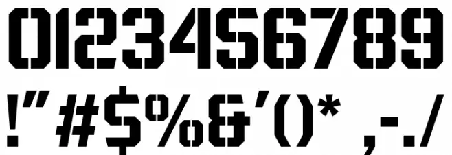 Wargate Normal-Regular Font OTHER CHARS