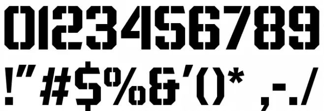 Wargate Normal-Regular Font OTHER CHARS