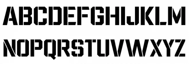 Wargate Normal-Regular Schriftart Groß