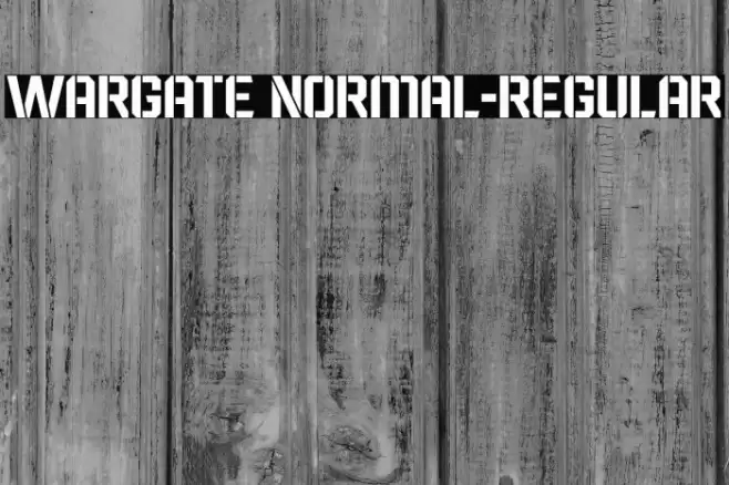 Wargate Normal-Regular Font examples