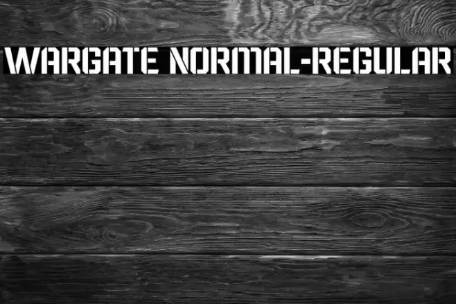 Wargate Normal-Regular Font examples