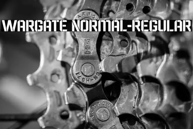 Wargate Normal-Regular Font examples