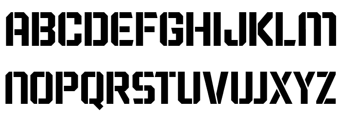 Wargate Normal-Regular Font LOWERCASE
