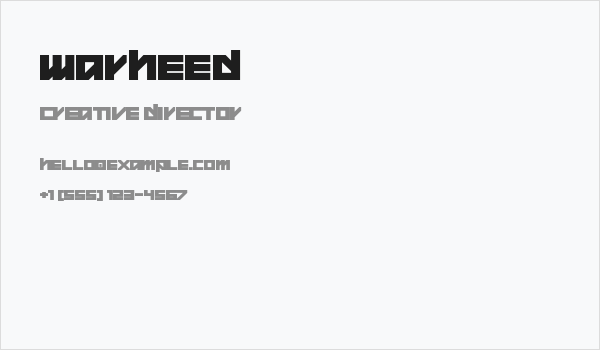 Warheed Business Card