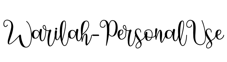 Warilah - Personal Use  नि: शुल्क फ़ॉन्ट्स डाउनलोड