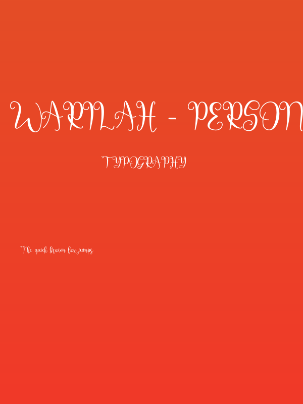 Warilah - Personal Use Poster