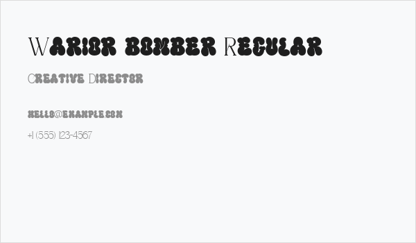 Warior bomber Regular Business Card